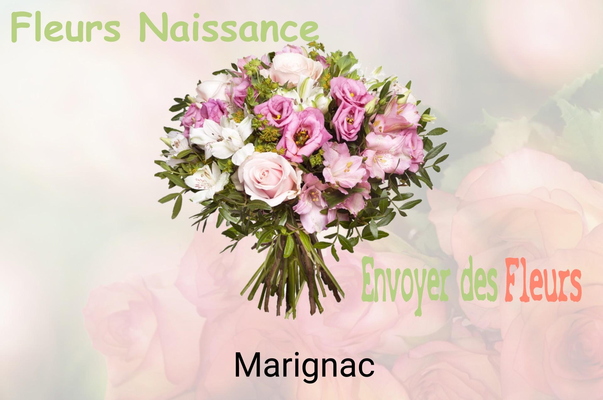 Bouquet de fleurs de naissance livré à Marignac