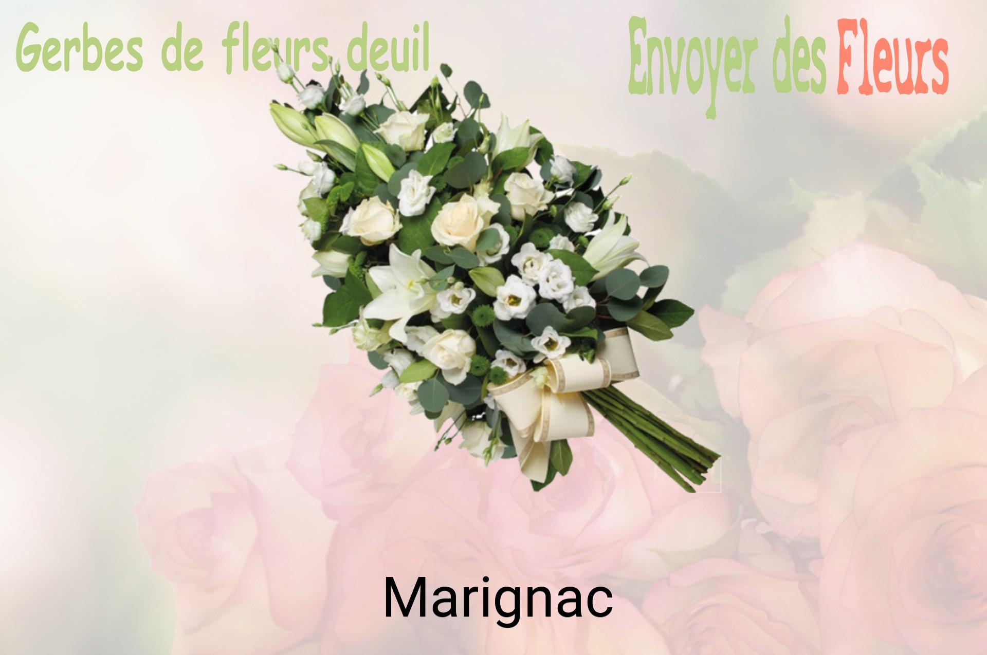 Gerbe de fleurs de deuil livrée à Marignac